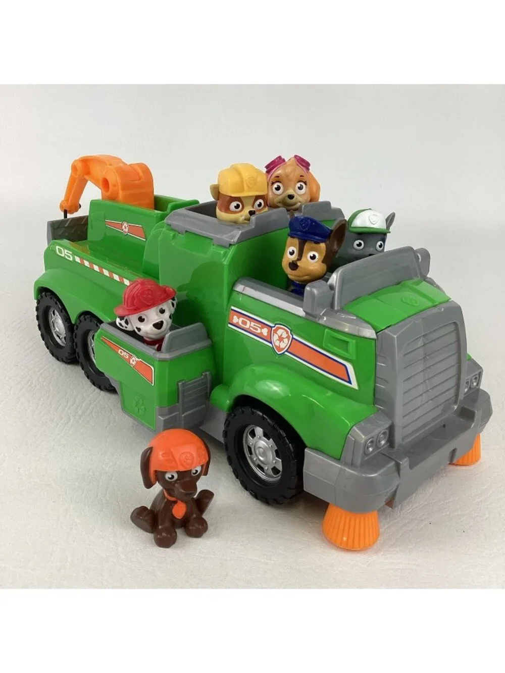 Paw Patrol Ultimate Rescue Recycle Truck Rescue Vehicle Crane w Figures Bundle - Picture 1 of 10